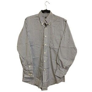 KIRKLAND SIGNATURE Men’s Shirt Plaid  Button Down 100% Extra Long 15.5-33